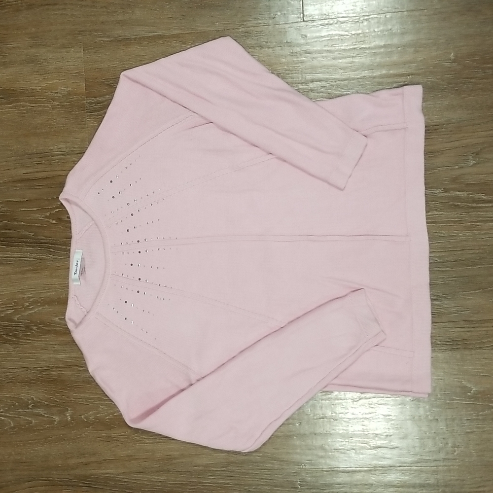 (M) TanJay Pink Embellished Long Sleeve Shirt Warm Loungewear Cozy